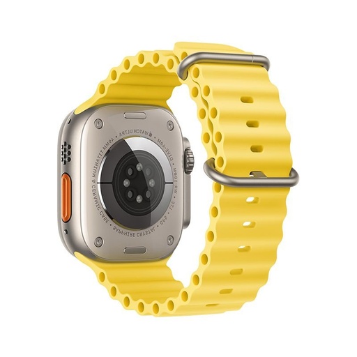 Forcell F-Design FA12 silikonski remen Apple Watch 42 / 44 / 45 / 49 mm (Žuta)