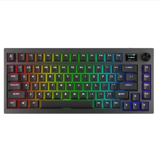 AVAX GM02 PRO 75% Gasket RGB Tri-mode mehanički tipkovnica (Crna) - Gateron smeđa prekidač, hrvatski raspored