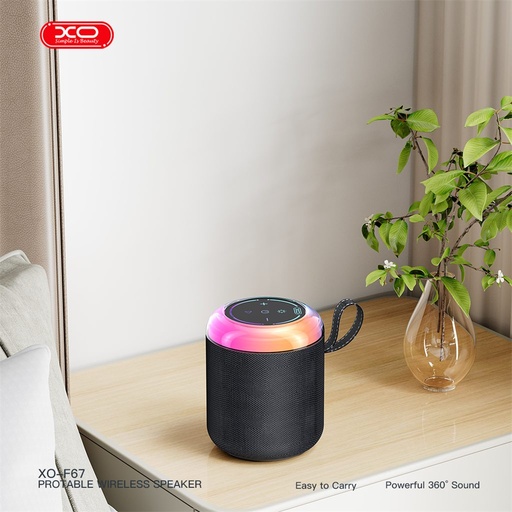 XO F67 LED Dazzle prijenosni Bluetooth zvučnik (Crna)