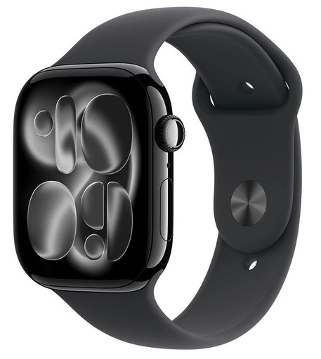 Apple Watch 11 42mm Aluminium Jet Crna with Crna Sport Band M/L MEQU4