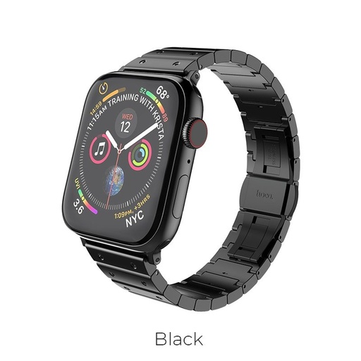 Hoco Apple Watch Series1/2/3/4/5(38/40mm) WB07 nehrđajući čelik remen, Crna