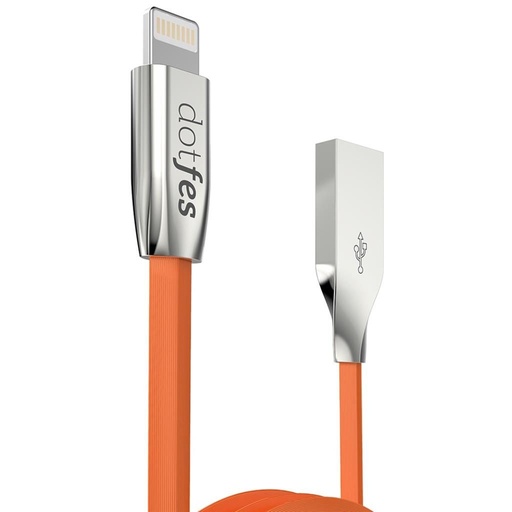 Dotfes A04 tkanina cink legura lightning kabel, narančasta