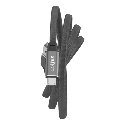 Dotfes A02M LED s indikatorom microUSB kabel, crna