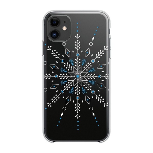 Apple iPhone 11 Winter silikonski zaštitna maskica (Snowflake (Proziran))