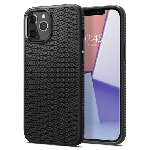 Apple iPhone 12 Spigen liquid air premium zaštitna maskica (Crna)