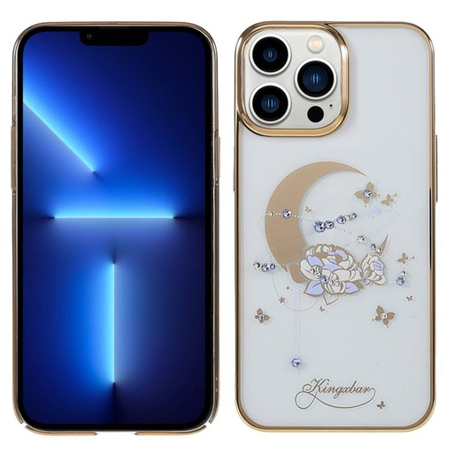 Apple iPhone 13 Pro Max Kingxbar moon series Swarovski s kamenčićima zaštitna maskica (Zlatna)