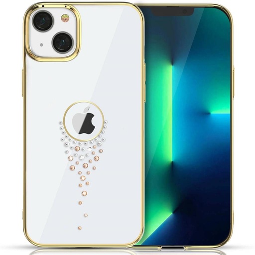 Apple iPhone 13 Kingxbar sky series Swarovski s kamenčićima zaštitna maskica (Zlatna)
