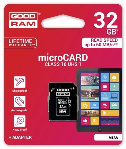 Goodram microSDHC + adapter 32GB class10 memorijska kartica