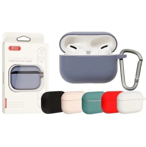 XO F70 silikonski slušalice futrola AirPods Pro-hoz s kukom (Plava)