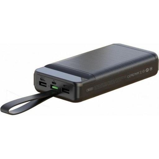 XO PR157 power bank 40000 mAh (Crna) – brzo punjenje PD 20W + QC 22.5W, s osvjetljenjem, 3 ulaz, 3 izlaz