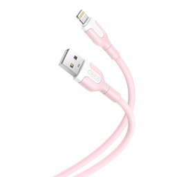 XO NB212 Lightning podatkovni kabel (Ružičasta) – 2.1A