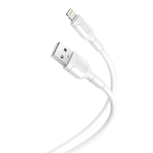 XO NB212 Lightning podatkovni kabel (Bijela) – 2.1A