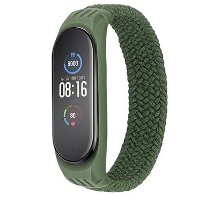 Xiaomi Mi Band 5/6/6NFC Tech Protect Loop tekstil remen, zelena
