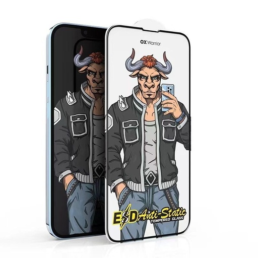 Apple iPhone 6/7/8/SE 2020/SE 2022 OX Warrior Mr. Punk ESD - protiv prašine zaštitno staklo, crna