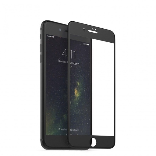 Apple iPhone 6/7/8 5D zaštitno staklo potpuni za zaslon, proziran (crna okvir)