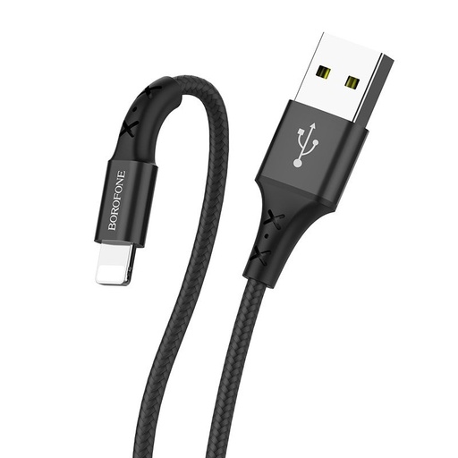 Borofone BX20 lightning kabel, tkanina, 2A, 1m, crna