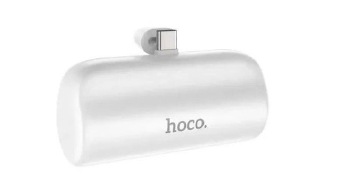 HOCO J106 5000 mAh kapaciteta kompaktan powerbank, type-c s priključkom, s osloncem bijela