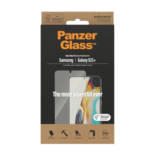 Samsung Galaxy S23 Plus PanzerGlass ultra wide fit premium zaštitno staklo proziran