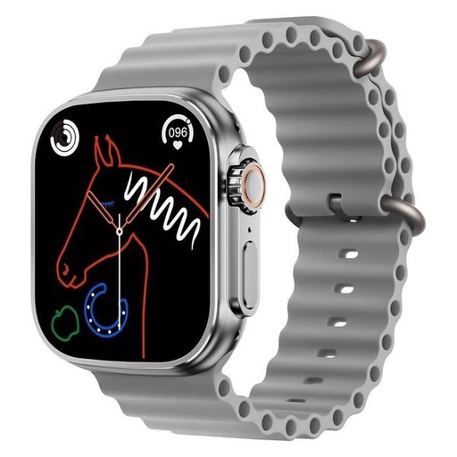 XO M8 Pro pametni sat (Srebrna) – 1.96", 49 mm, prihvaćanje poziva, bežični punjenje